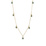 Daisy chain Emerald Necklace - Gold