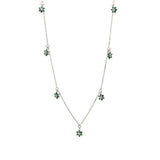 Daisy Chain Emerald necklace - Silver