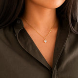 Adore Heart charm Link Necklace - Gold