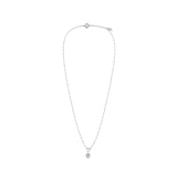 Adore Heart charm Link Necklace - Silver