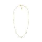 Mini Emerald Heart Necklace - Gold
