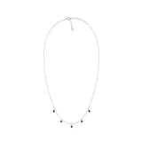 Mini Emerald Heart Necklace - Silver