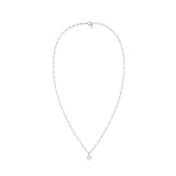 Cubic Opalite Italian Chain Necklace - Silver