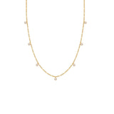 Petite Pearls Italian Chain Necklace - Gold