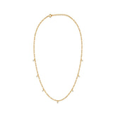 Petite Pearls Italian Chain Necklace - Gold