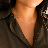 Petite Pearls Italian Chain Necklace - Silver