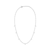Petite Pearls Italian Chain Necklace - Silver