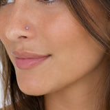 Sterling silver Cubic zirconia ball nose studs - 18KT Gold plated