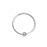 Sterling silver nose ring (with ball) - Silver