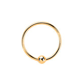 Sterling silver nose ring (with ball) - Rose gold
