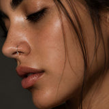 Sterling silver nose ring (with ball) - Silver