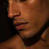 Sterling silver nose ring (with ball) - Rose gold