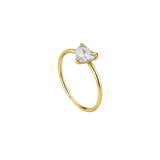 Sterling silver Cubic Heart Nose ring - Gold