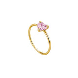 Sterling silver Cubic Heart Nose ring - Gold