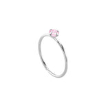 Sterling silver Cubic Gem Nose Ring - Silver