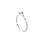 Sterling silver Cubic Prism Nose Ring - Silver