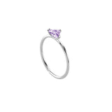 Sterling silver Cubic Prism Nose Ring - Silver