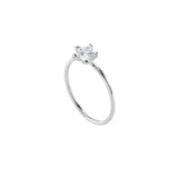 Sterling Silver Cubic Star Nose Ring - Silver