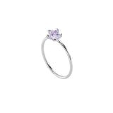 Sterling Silver Cubic Star Nose Ring - Silver