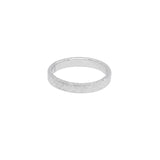 Sterling silver 4mm hammered band ring