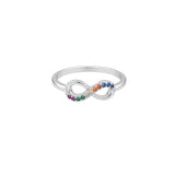 Sterling silver Rainbow Infinity Ring