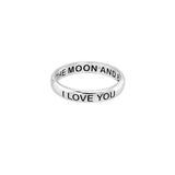Sterling silver Love you to the moon Ring