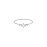 Sterling silver Opal Daisy Ring - Silver