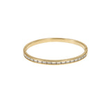 Stainless steel baguette paved bangle - Gold