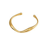 Stainless steel Irregular bangle - Gold