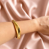 Chunky Cuff Bangle - Gold