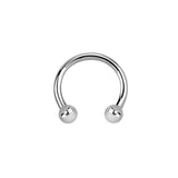 Surgical steel horse shoe - Ball - Silver - 16g
