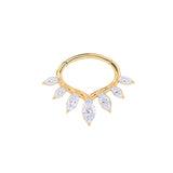 Marquise Crown Clicker hoop - Gold - 16g
