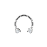 Cubic zirconia Horseshoe Piercing - 16g