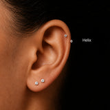 Cubic zirconia Horseshoe Piercing - 16g