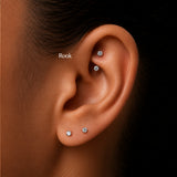 Cubic zirconia Horseshoe Piercing - 16g