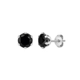 Stainless Steel Cubic Stud - Black
