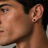 Stainless Steel Cubic Stud - Black