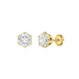 Stainless Steel Cubic Stud - Gold