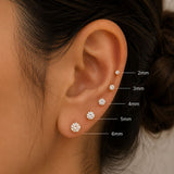 Stainless Steel Cubic Stud - Gold