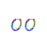 Stainless steel 3mm plain hoops - Assorted
