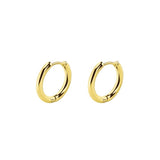 Stainless steel 3mm plain hoops - Gold