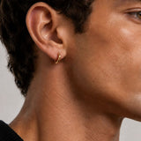 Stainless steel 3mm plain hoops - Gold