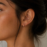 Stainless steel 3mm plain hoops - Rose gold