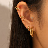 Stainless steel Petite Hailey Hoop - Gold