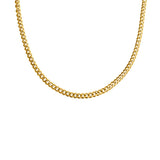 Stainless steel Cuban Curb linked chain (3mm) - Gold