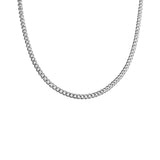 Stainless steel Cuban Curb linked chain (3mm) - Silver