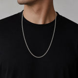 Stainless steel Cuban Curb linked chain (3mm) - Silver