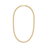 Stainless steel Cuban Curb linked chain (5mm) - Gold