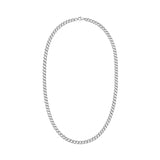 Stainless steel Cuban Curb linked chain (5mm) - Silver