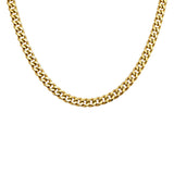 Stainless steel curb linked chain (6mm) - Gold